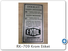 RK-709 Krom Etiket