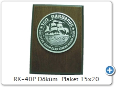 RK-40P Döküm  Plaket 15x20